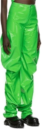 Sia Arnika SSENSE Exclusive Green Swirly Oversized Trousers