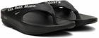 TAKAHIROMIYASHITA TheSoloist. Black OOFOS Edition 'Way Of Life' Flip Flops