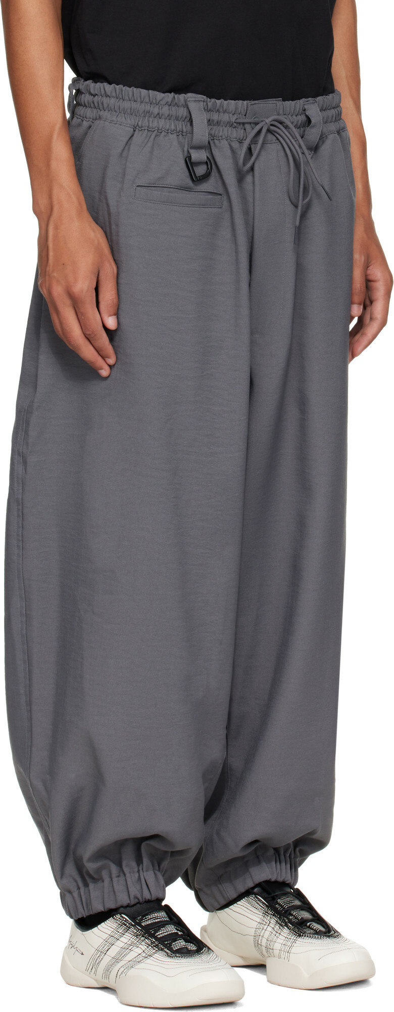 Y-3 Gray Sport Uniform Cuffed Trousers