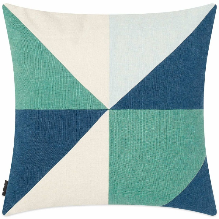 Photo: The Conran Shop Ashby Patchwork Cushion Cover in Green/Dark Blue 