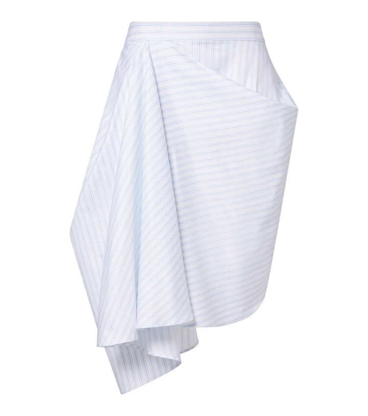Photo: JW Anderson Striped draped cotton poplin miniskirt
