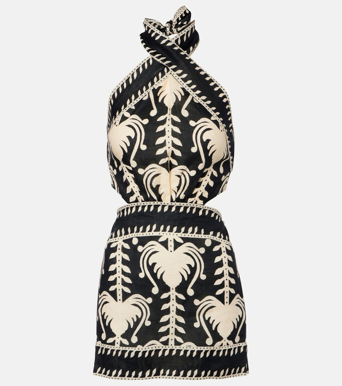 Johanna Ortiz Cutout printed minidress