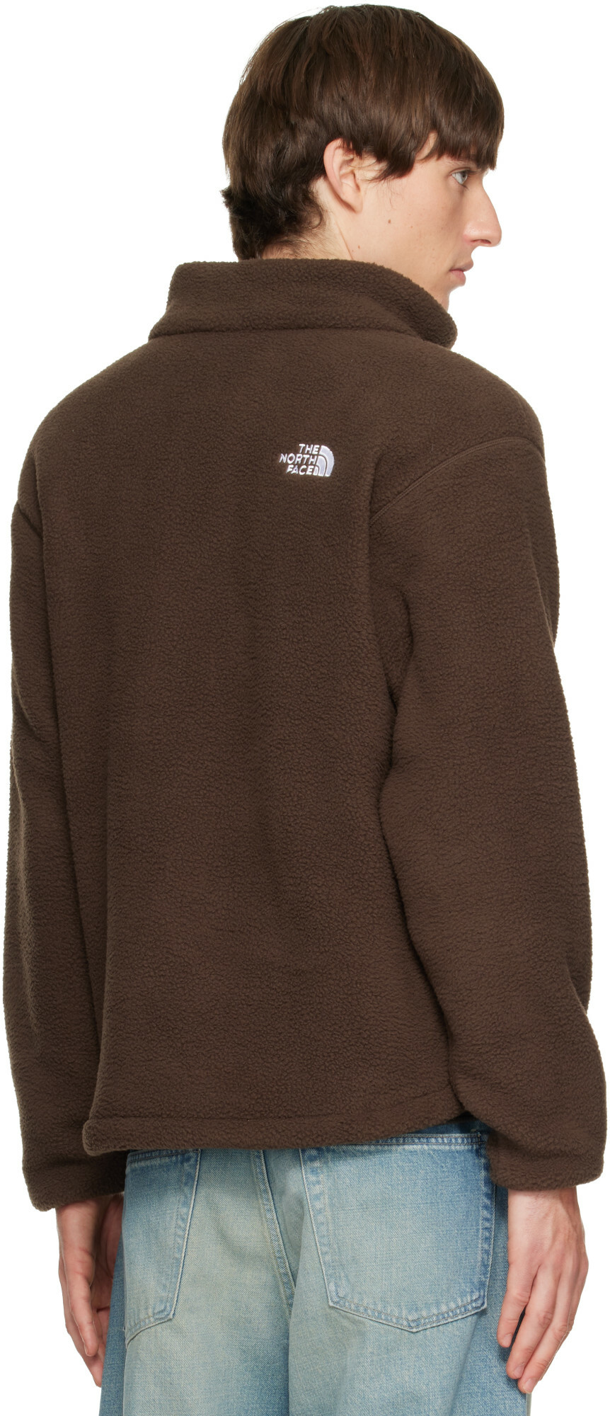 The North Face Brown TNF Fleeski 1/4-Zip Pullover Sweater