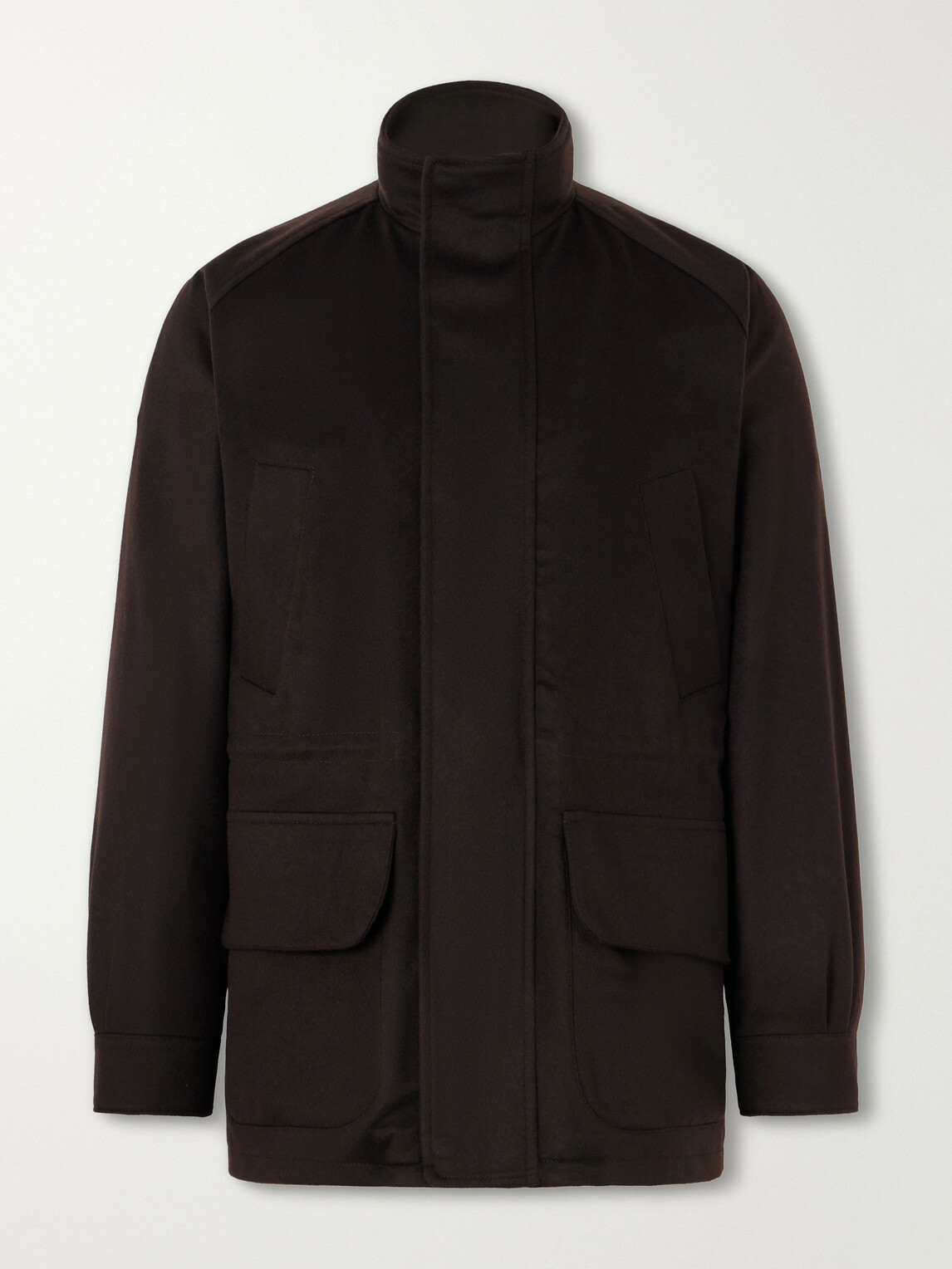 Stòffa - Traveler Brushed Cashmere-Twill Jacket - Brown
