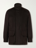 Stòffa - Traveler Brushed Cashmere-Twill Jacket - Brown
