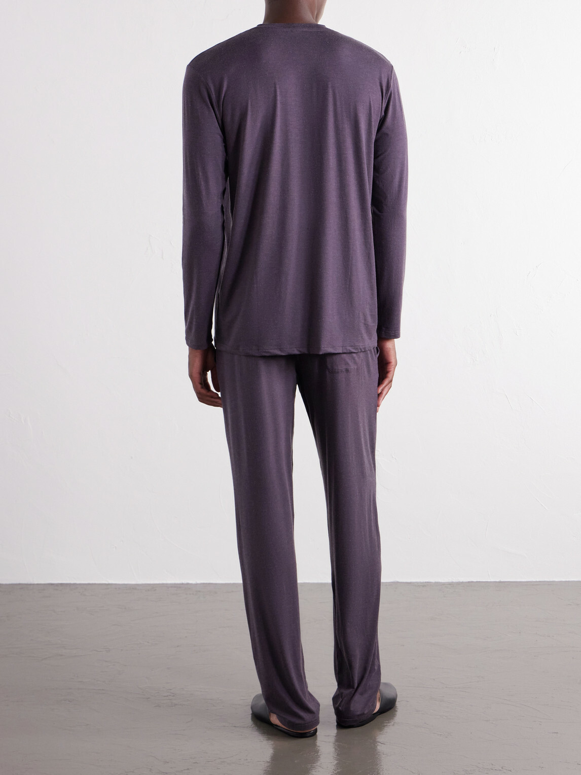 Zimmerli - Mélange Modal-Blend Jersey Pyjama Set - Black