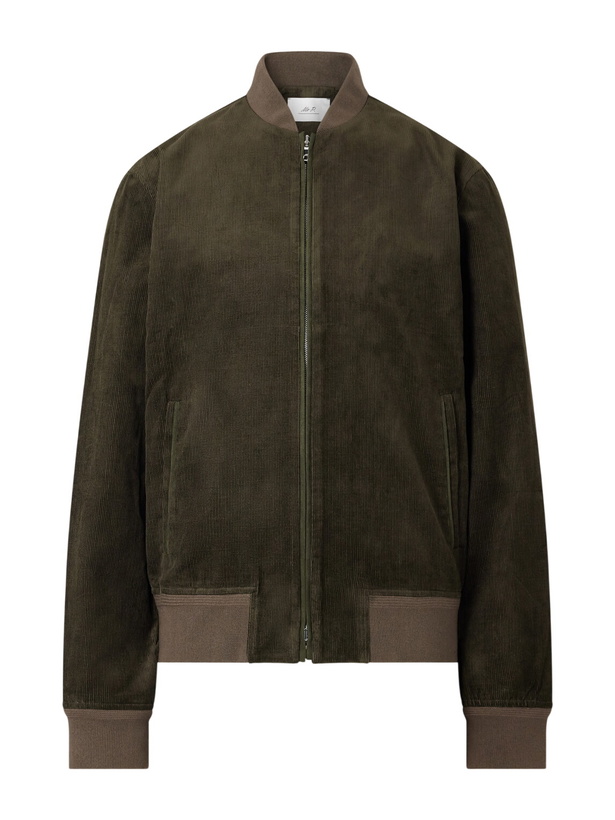 Photo: Mr P. - Cotton-Corduroy Bomber Jacket - Green