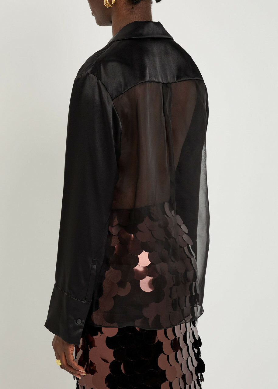 Roksanda Delan Silk-satin Shirt Black