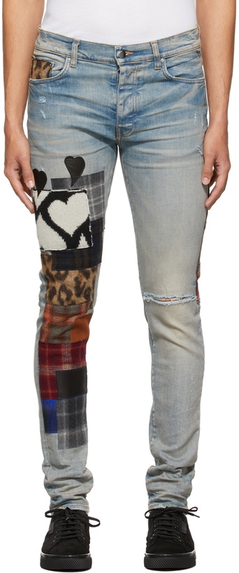 Photo: AMIRI Blue Art Patch Jeans