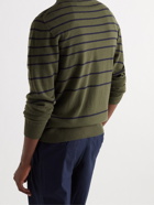 OFFICINE GÉNÉRALE - Marco Striped Wool Sweater - Green