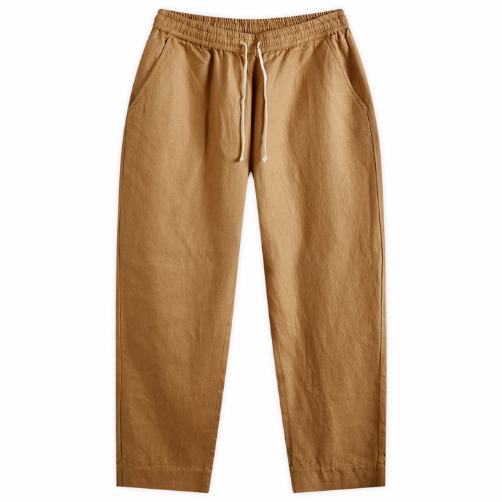 Photo: Universal Works Men's Linen Cotton Judo Pants in Sand