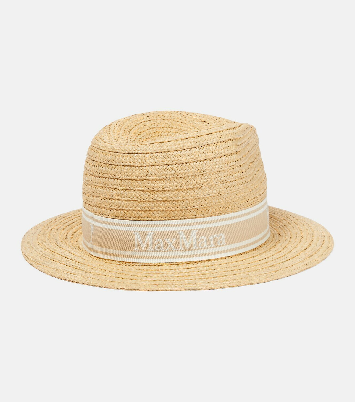 Max Mara - Chiffon straw-effect hat Max Mara