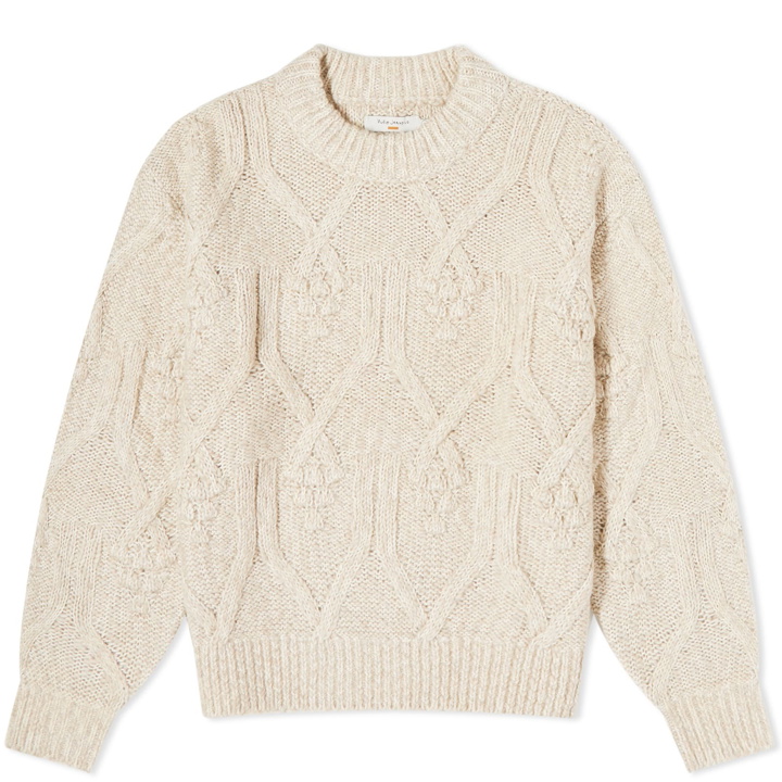 Photo: Nudie Jeans Co Women's Elsa Cable Knit Sweater in Oat