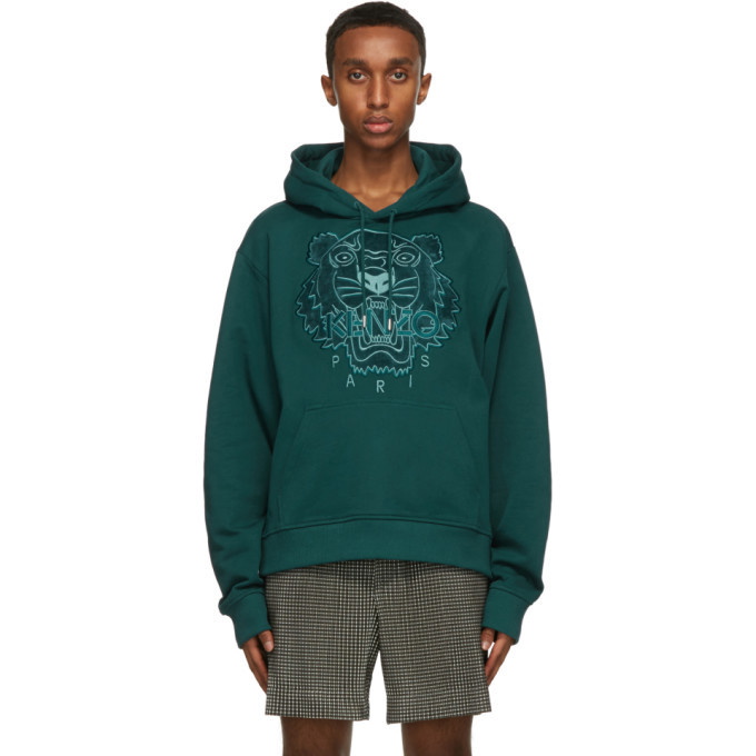 Photo: Kenzo Green Velvet Tiger Hoodie