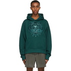 Kenzo Green Velvet Tiger Hoodie