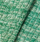 Thunders Love - Ribbed Mélange Recycled Cotton-Blend Socks - Green