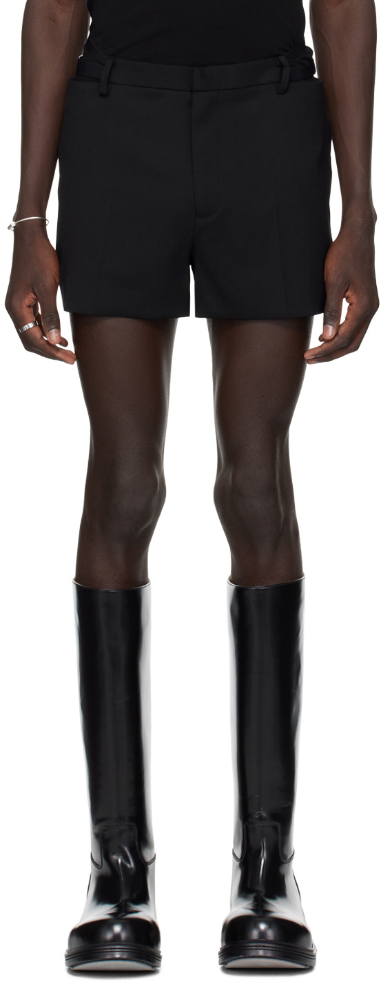 Dion Lee Black Creased Shorts