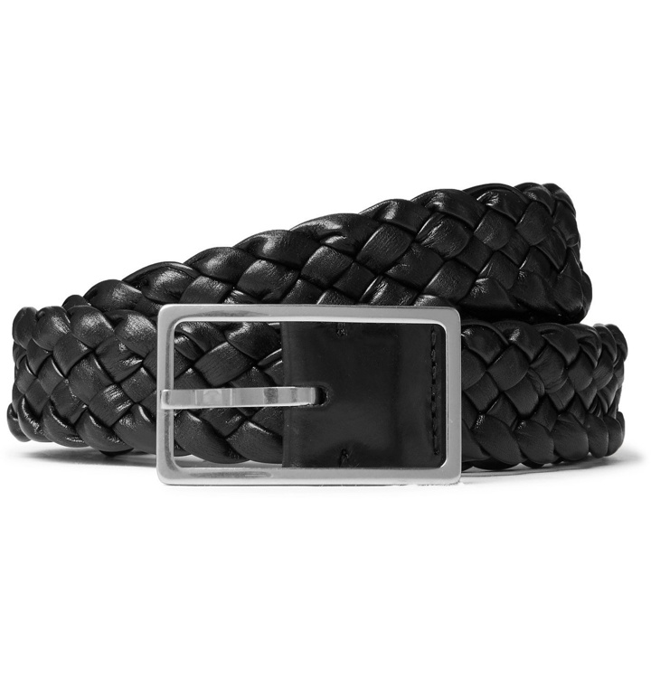 Photo: BOTTEGA VENETA - 4cm Intrecciato Leather Belt - Black