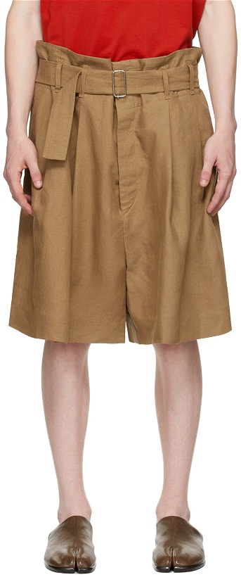Photo: Hed Mayner Brown Linen Shorts