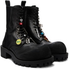 Balenciaga Black Hummer Laceup Boots