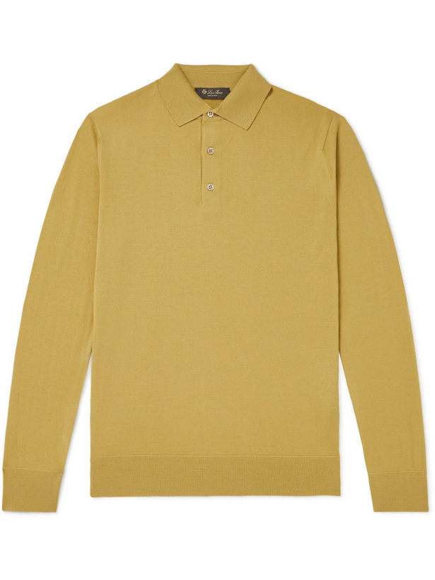 Photo: Loro Piana - Wish Virgin Wool Polo Shirt - Yellow