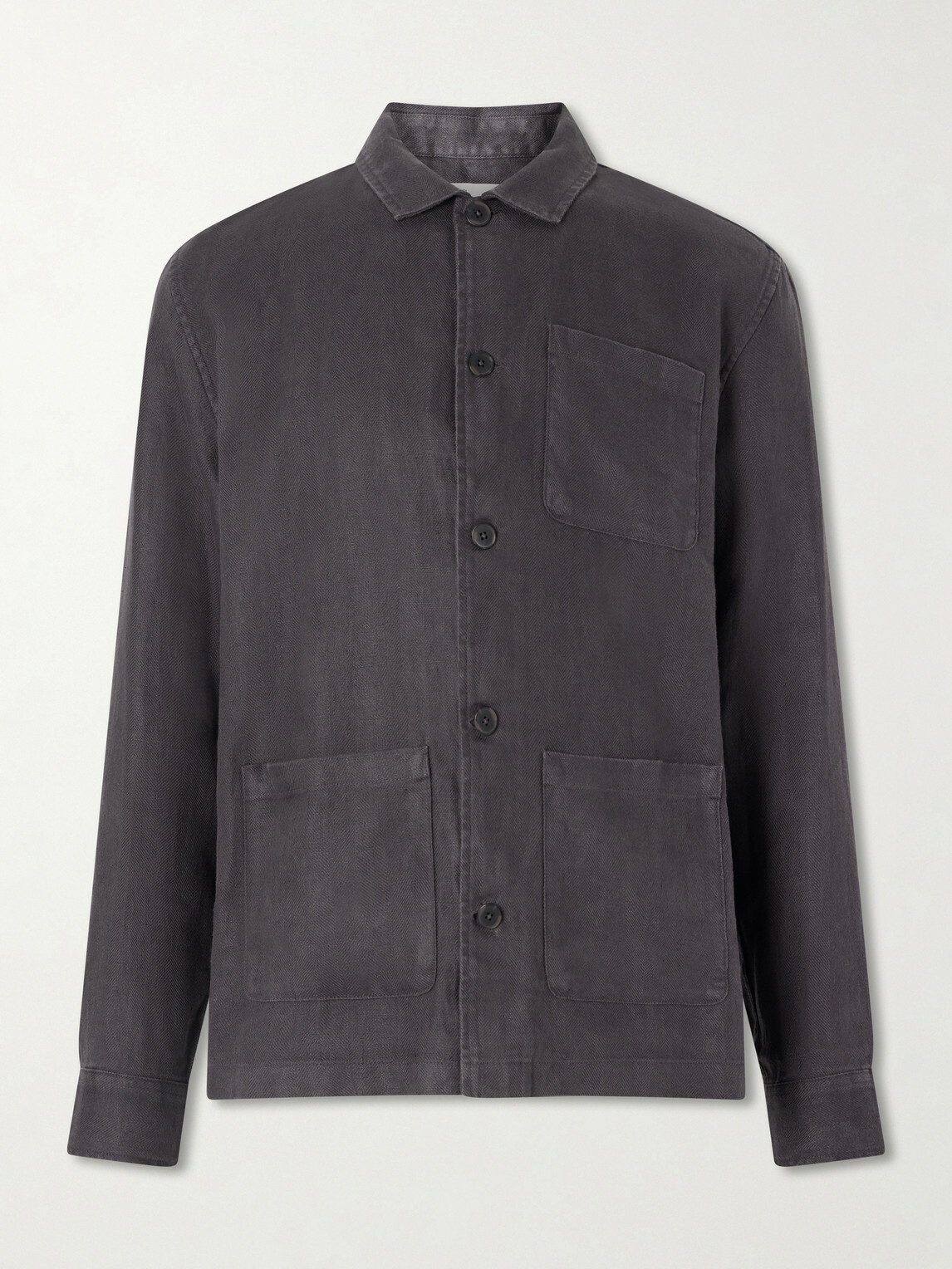 Onia - Herringbone Linen Overshirt - Brown