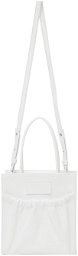 MM6 Maison Margiela White Inside Out Structured Tote Bag