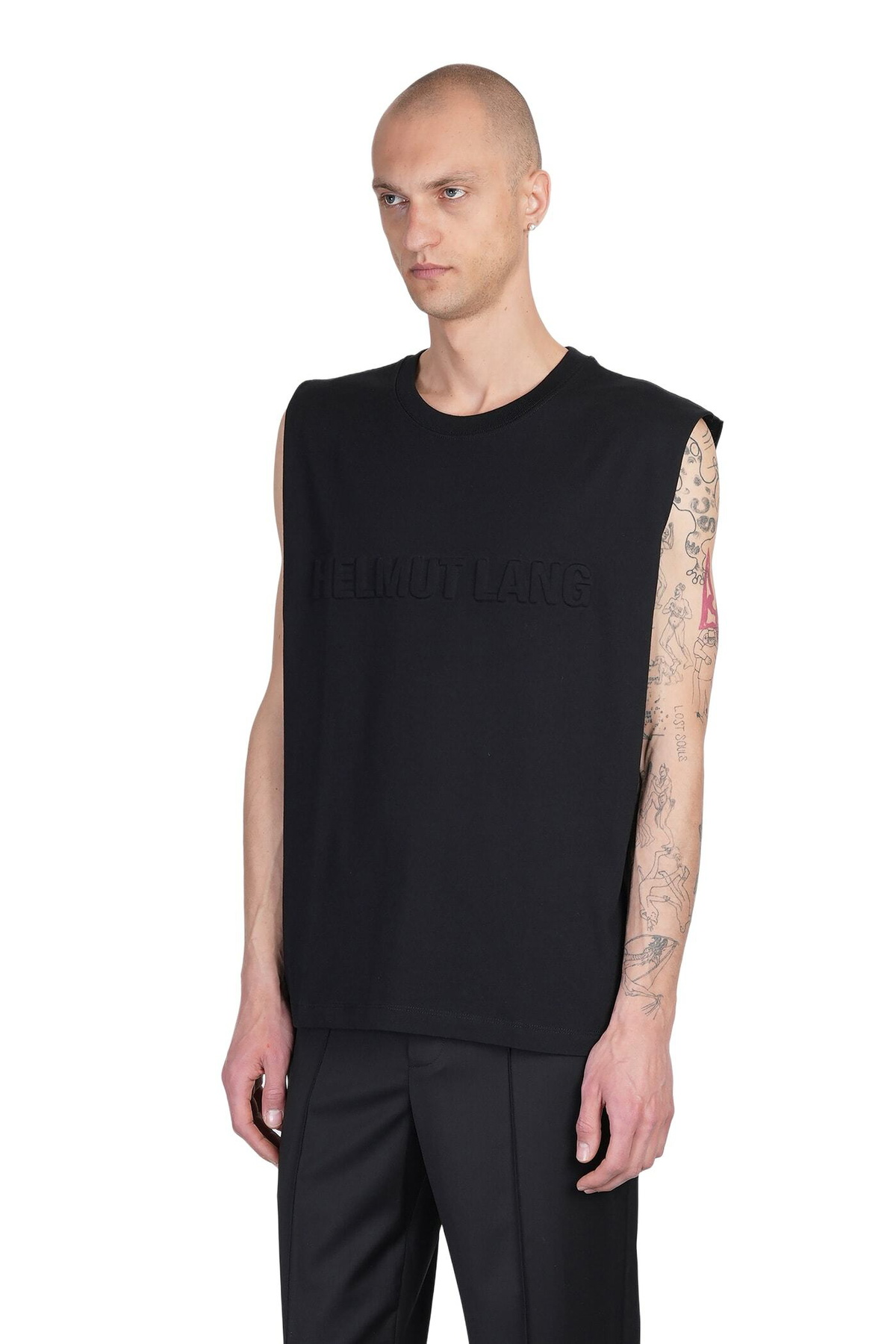 Helmut Lang Tank Top In Black Cotton