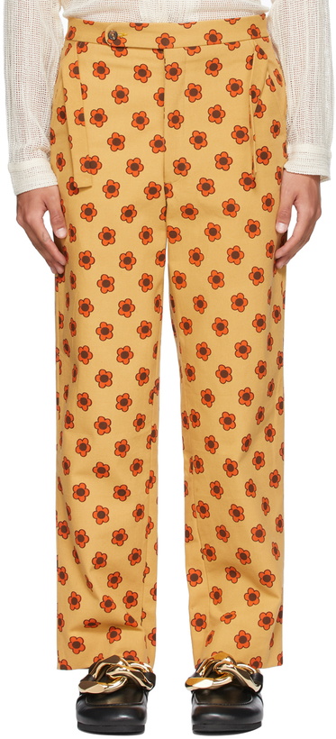 Photo: Bode Beige & Orange Daisy Trousers