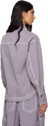 The Attico Purple Eliza Denim Shirt