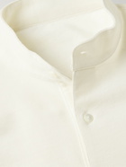 STÒFFA - Grandad-Collar Cotton-Piqué Shirt - Neutrals