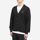 Maison Kitsuné Men's Bold Fox Head Patch Cardigan in Black