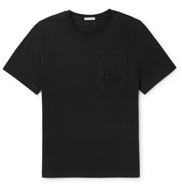 Photo: Moncler - Logo-Print Cotton-Jersey T-Shirt - Black