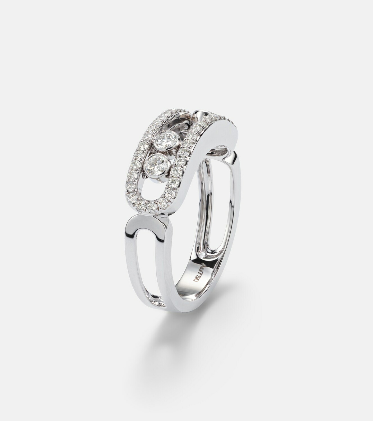 Messika Move Classique 18kt white gold ring with diamonds