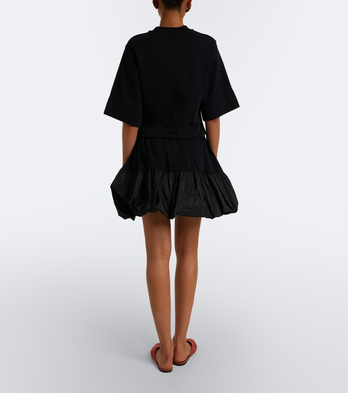 Patou Faille-trimmed cotton minidress
