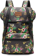 Kenzo Black 'Pop Bouquet' Backpack