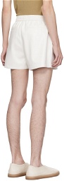 Nanushka White Amil Vegan Leather Shorts