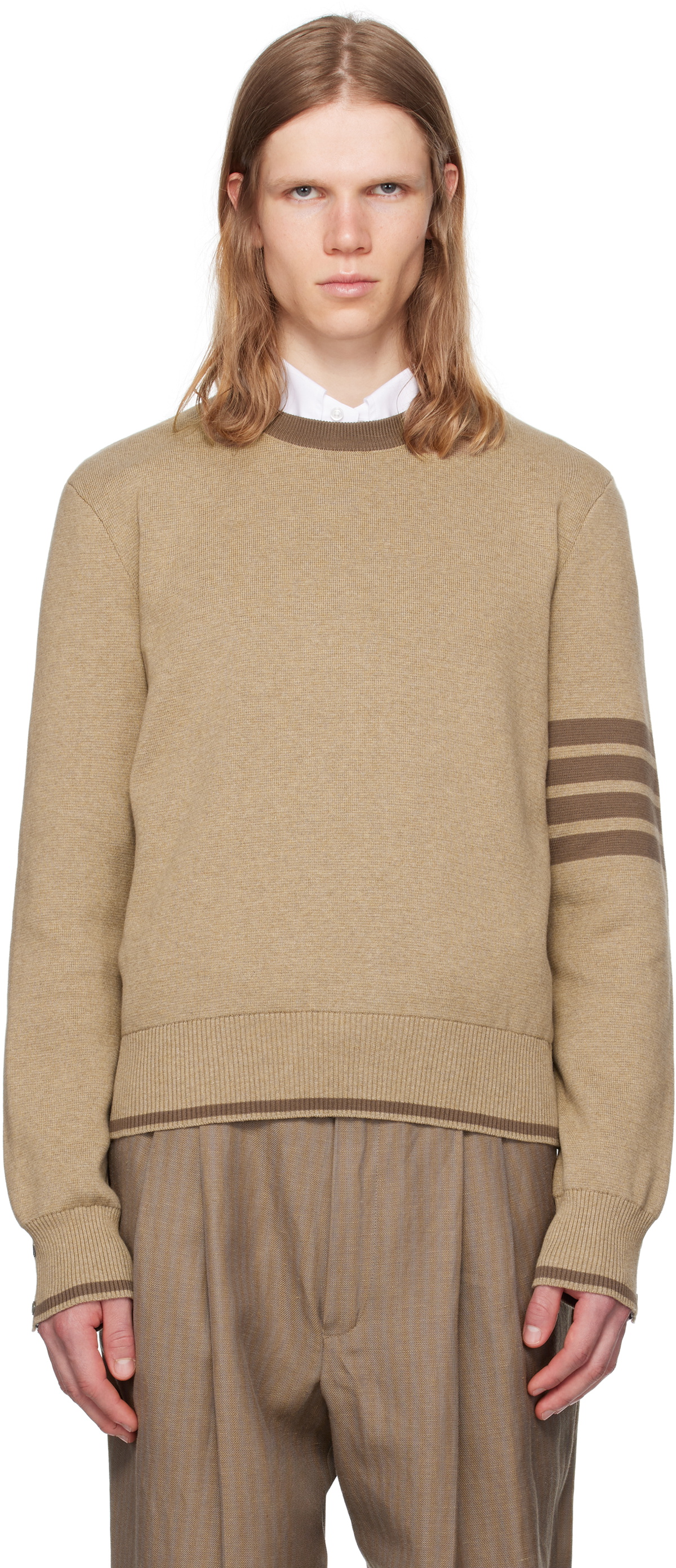 【送料&関税込】Thom Browne Multicolor Mohair Knitwear Multicolor Holiday Hector Mohair Crew Neck Sweater by Thom