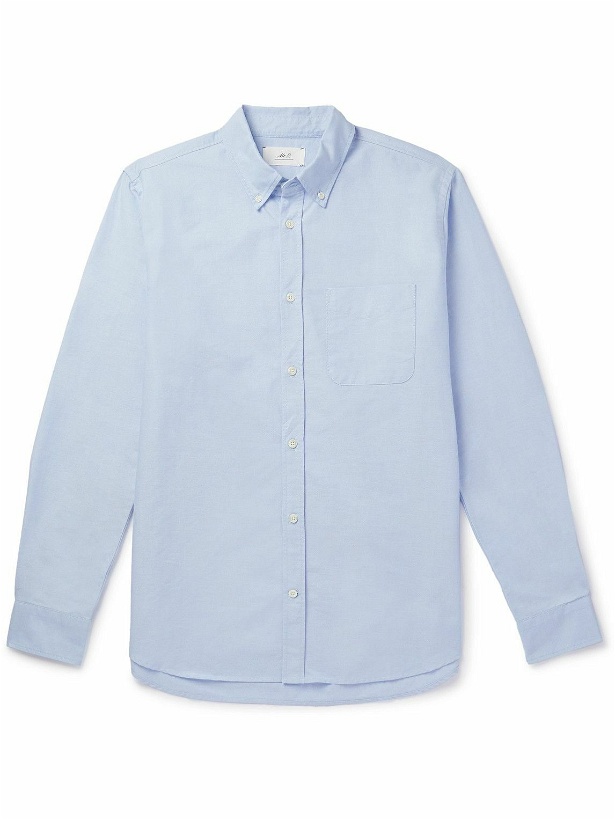 Photo: Mr P. - Button-Down Collar Cotton Oxford Shirt - Blue