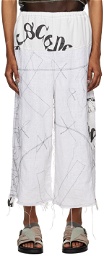 SC103 White Topstitched Trousers
