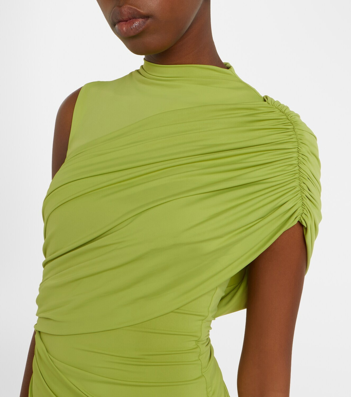 De La Vali Ravenna draped jersey minidress