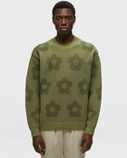 Kenzo Flower Spot Jumper Green - Mens - Pullovers