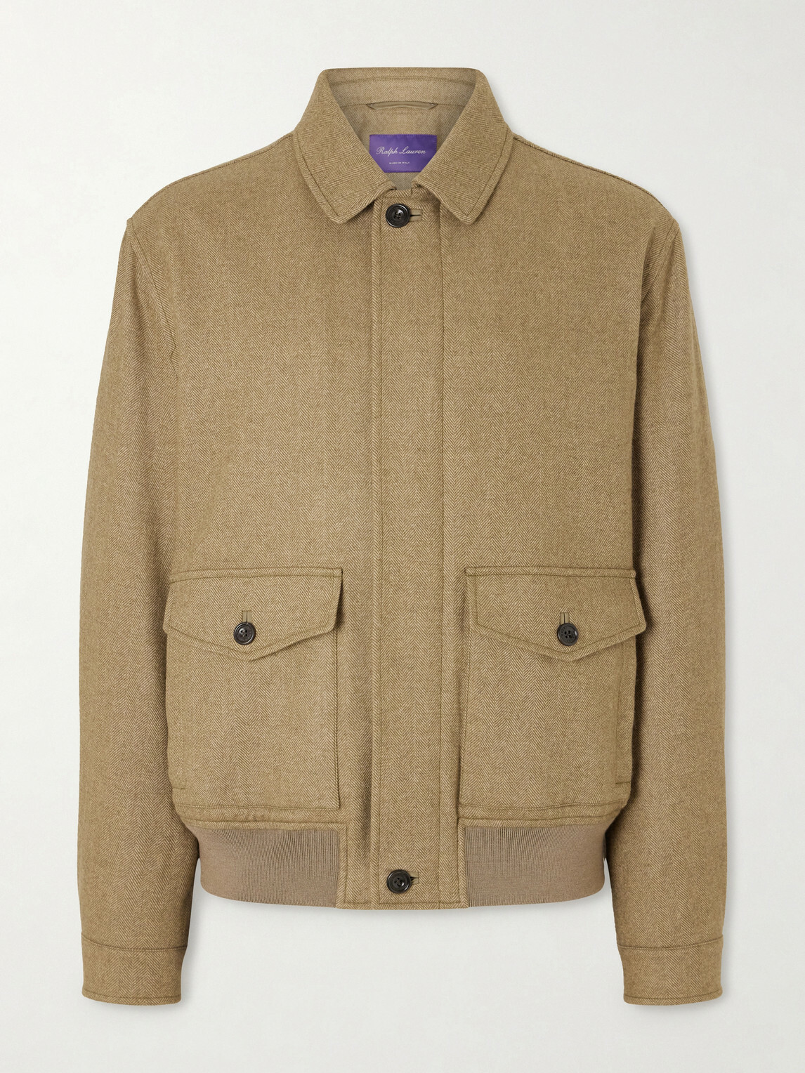 Ralph Lauren Purple label - Herringbone Cashmere Jacket - Brown