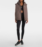 Loewe x On hooded striped puffer vest