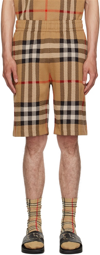 Photo: Burberry Beige Check Shorts