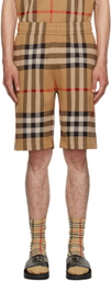 Burberry Beige Check Shorts