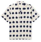 Folk - Camp-Collar Polka-Dot Cotton Oxford Shirt - White