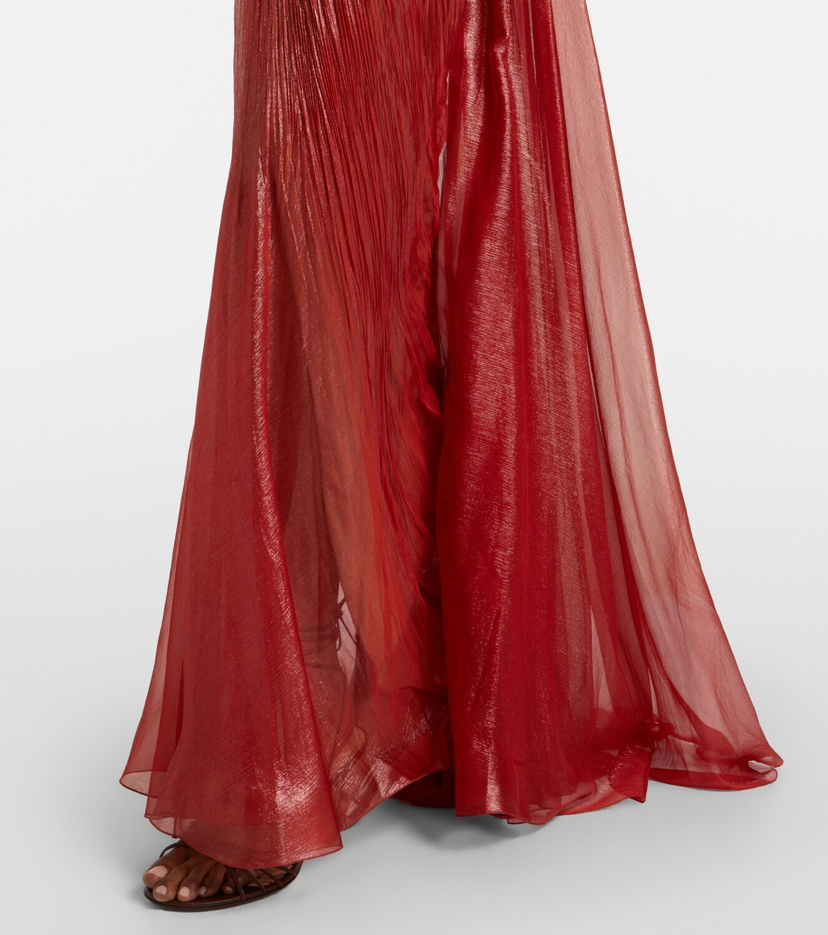 Maria Lucia Hohan Rachel draped silk muslin bustier gown