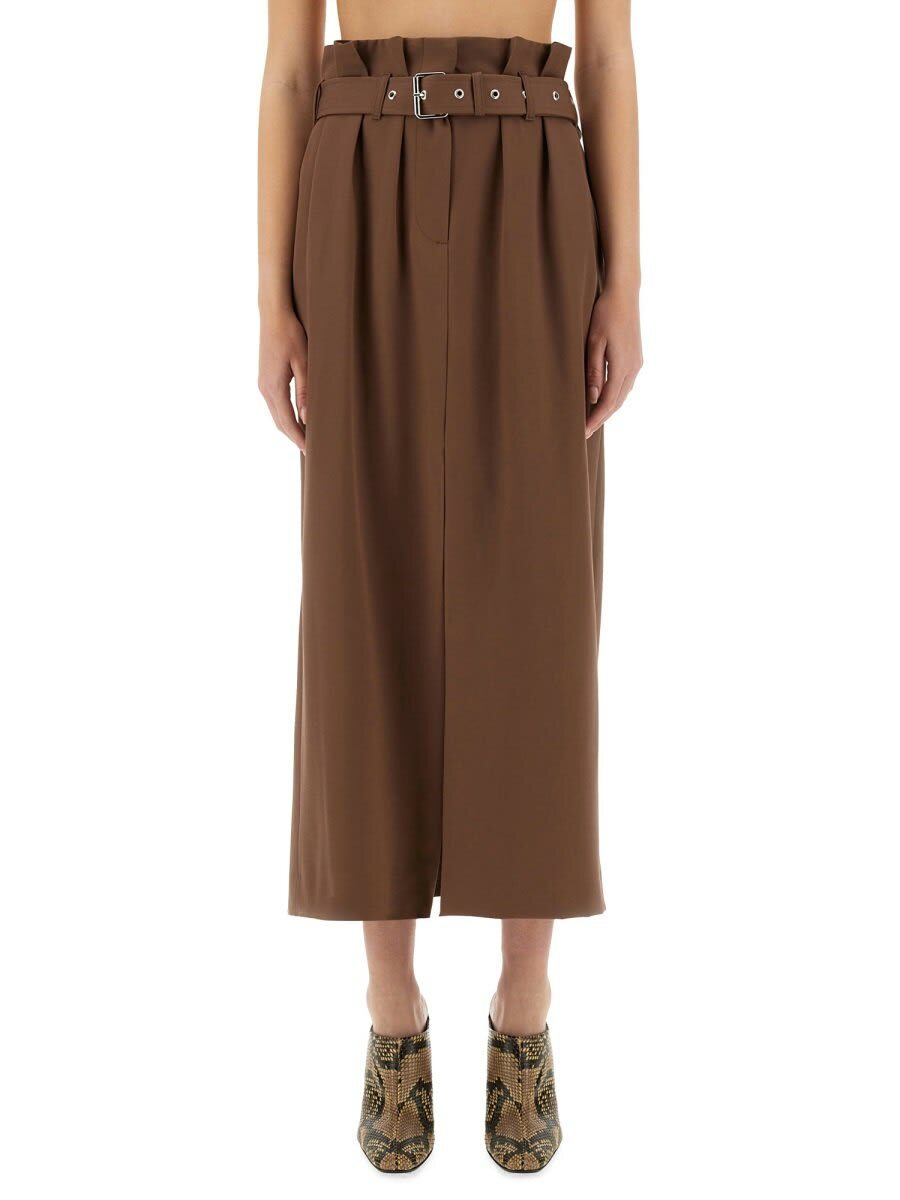 DRIES VAN NOTEN - Printed Stretch Mesh Skirt Dries Van Noten