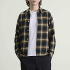 Second/Layer Men's Second Layer Logan Ombre Long Sleeve Check Shirt in Olive Check